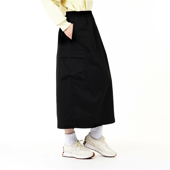 MFO女式弹性斜纹织侧口袋裙