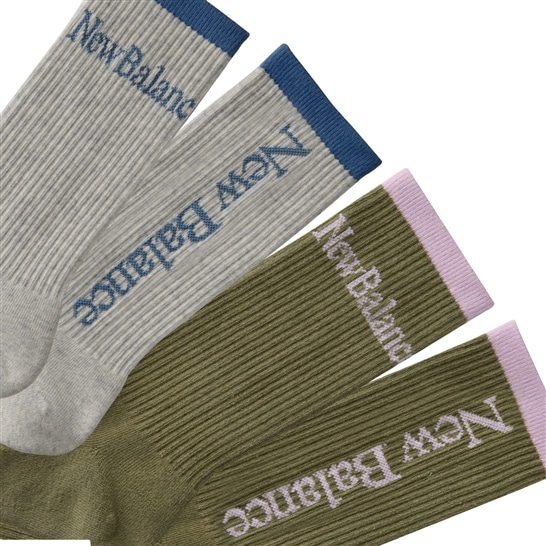 Linear logo mid-cuff 2-piece socks