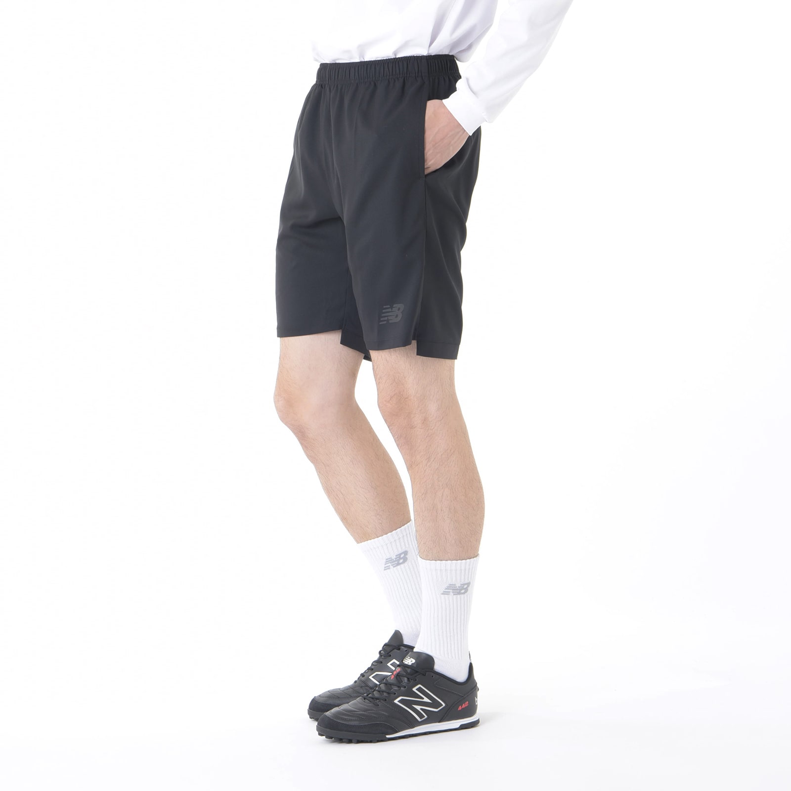 Black Out Collection Practice Stretch Woven Shorts with Pockets