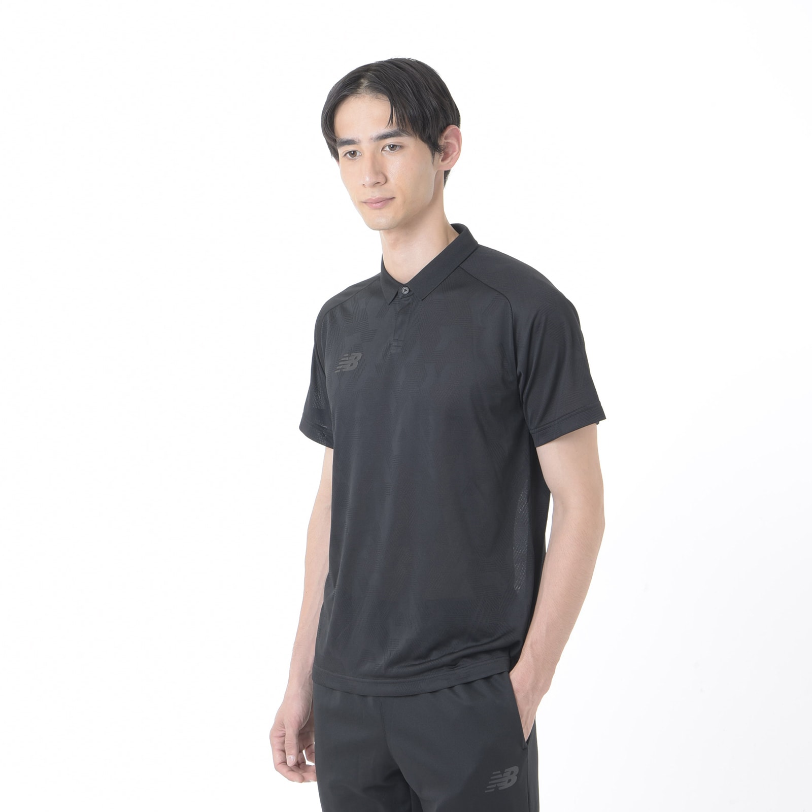 Black Out Collection Jacquard Polo Shirt