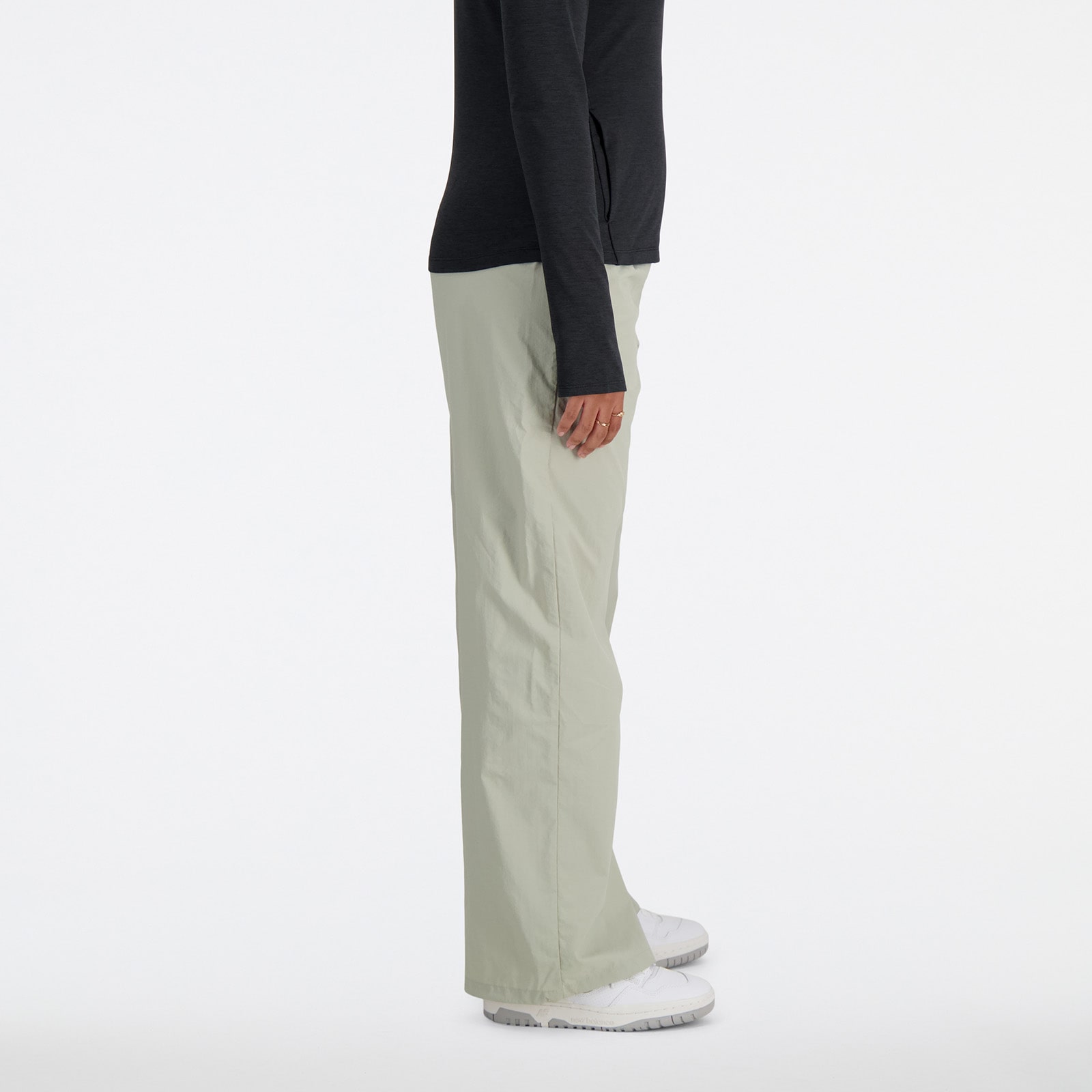 Shifted nylon pants