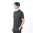 Black Out Collection Poly Stripe Knit Button Down Polo Shirt