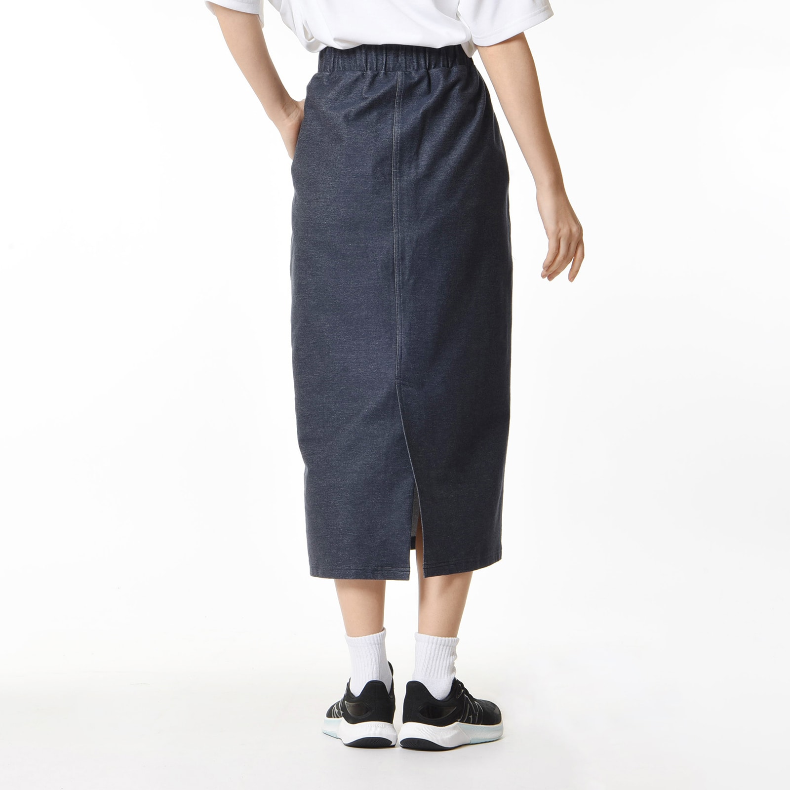 Denim style sweat skirt