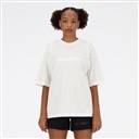 Shifted oversized short sleeve t-shirt