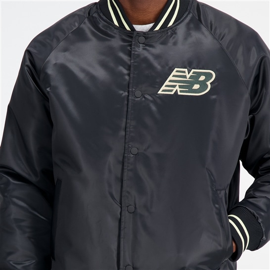Athletics Varsity 얇은 코튼 새틴 폭격기 재킷