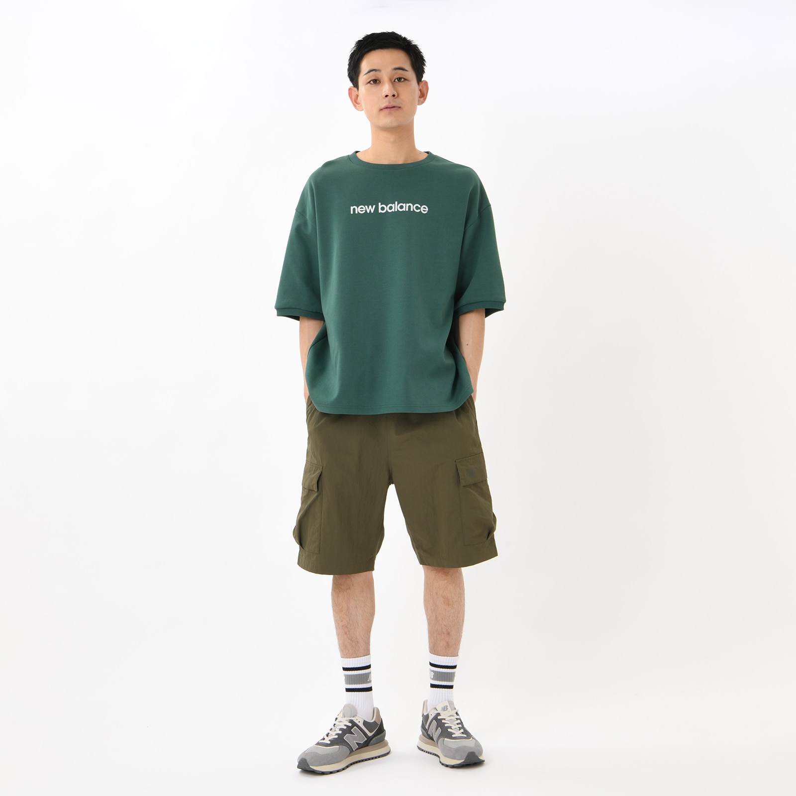 Double-faced relaxed fit T-shirt