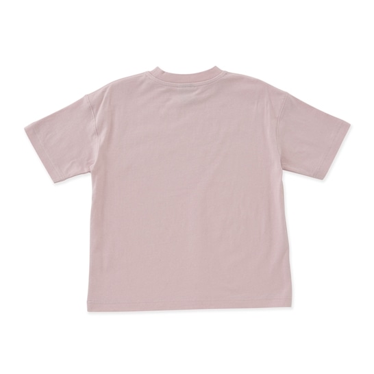선형 로고 루즈 핏 짧은 슬리브 티셔츠
