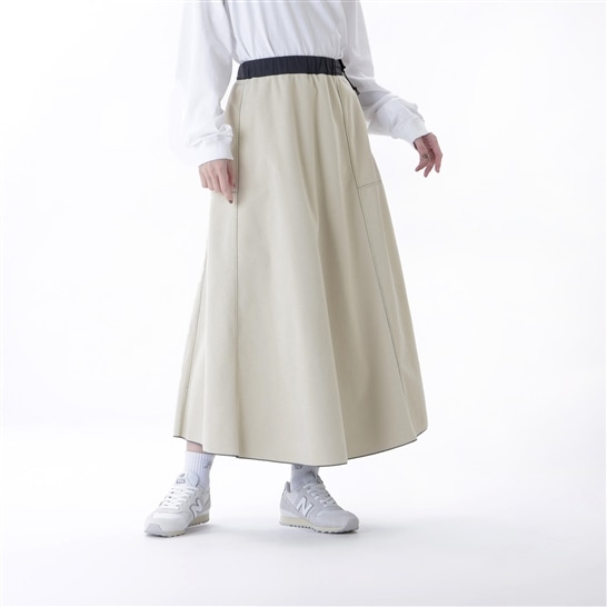 MT1996 Windproof fleece reversible flare skirt