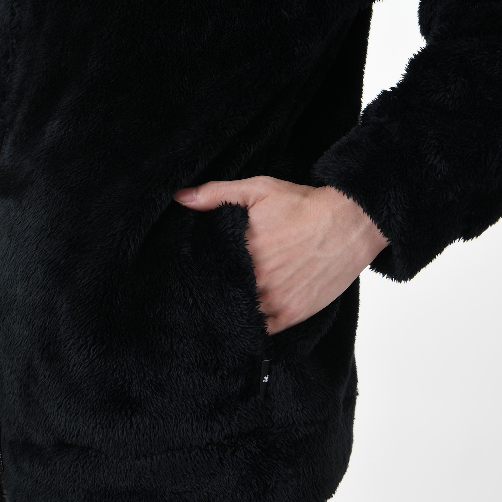 MFO Shoe Patch Faux Fur Zip-Up Jacket