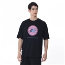 Cool-to-the-touch basketball logo short-sleeve T-shirt