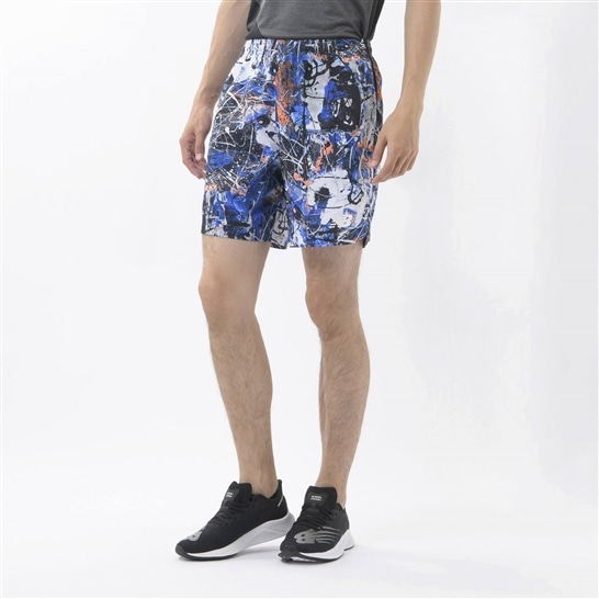 running flex 7 inch printed shorts in multicolour