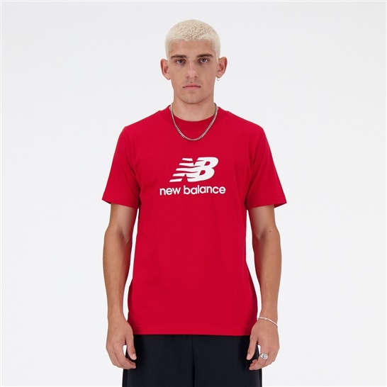 New Balance Stacked Logo 짧은 슬리브 티셔츠