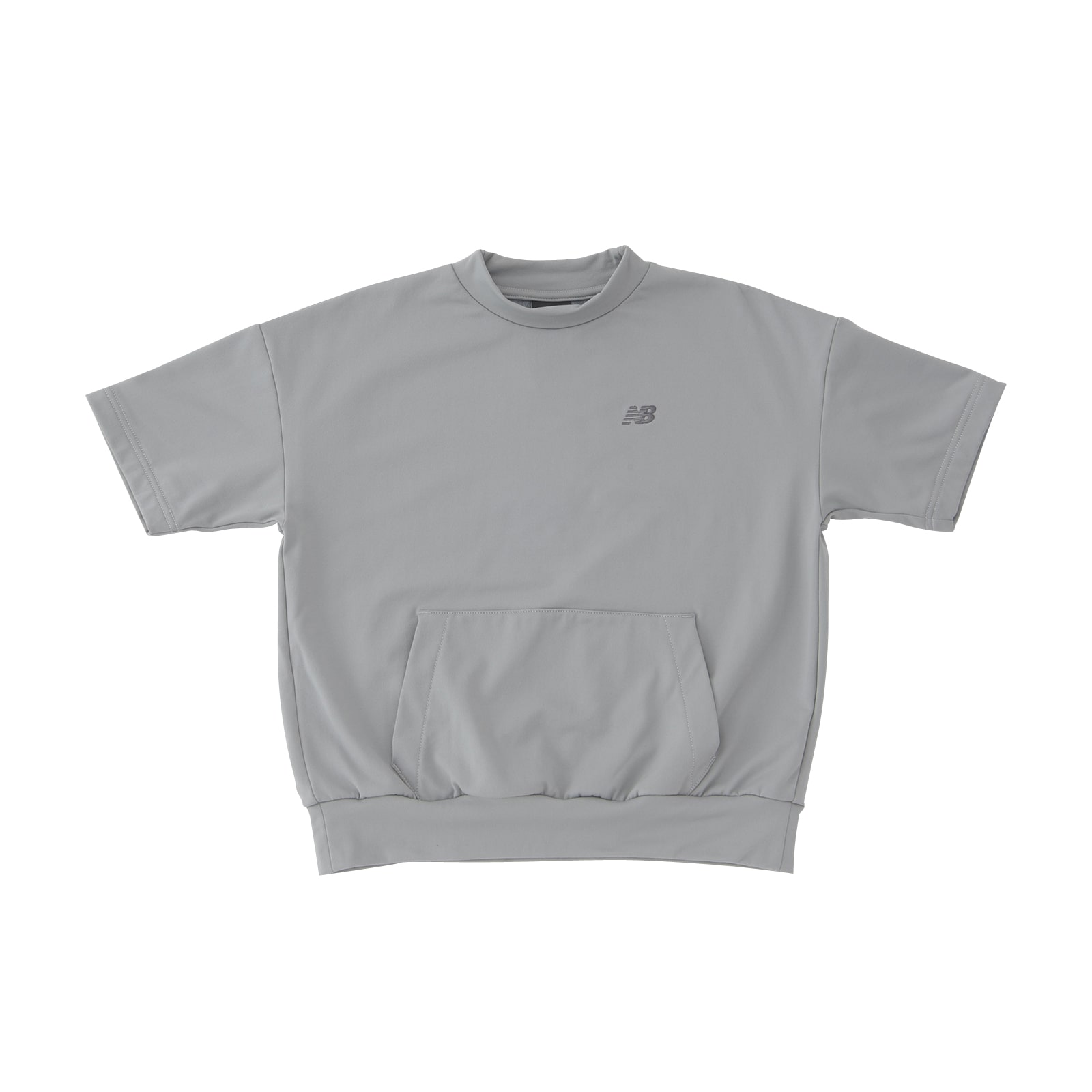 Moisture-wicking, quick-drying sweatshirt-style short-sleeve T-shirt