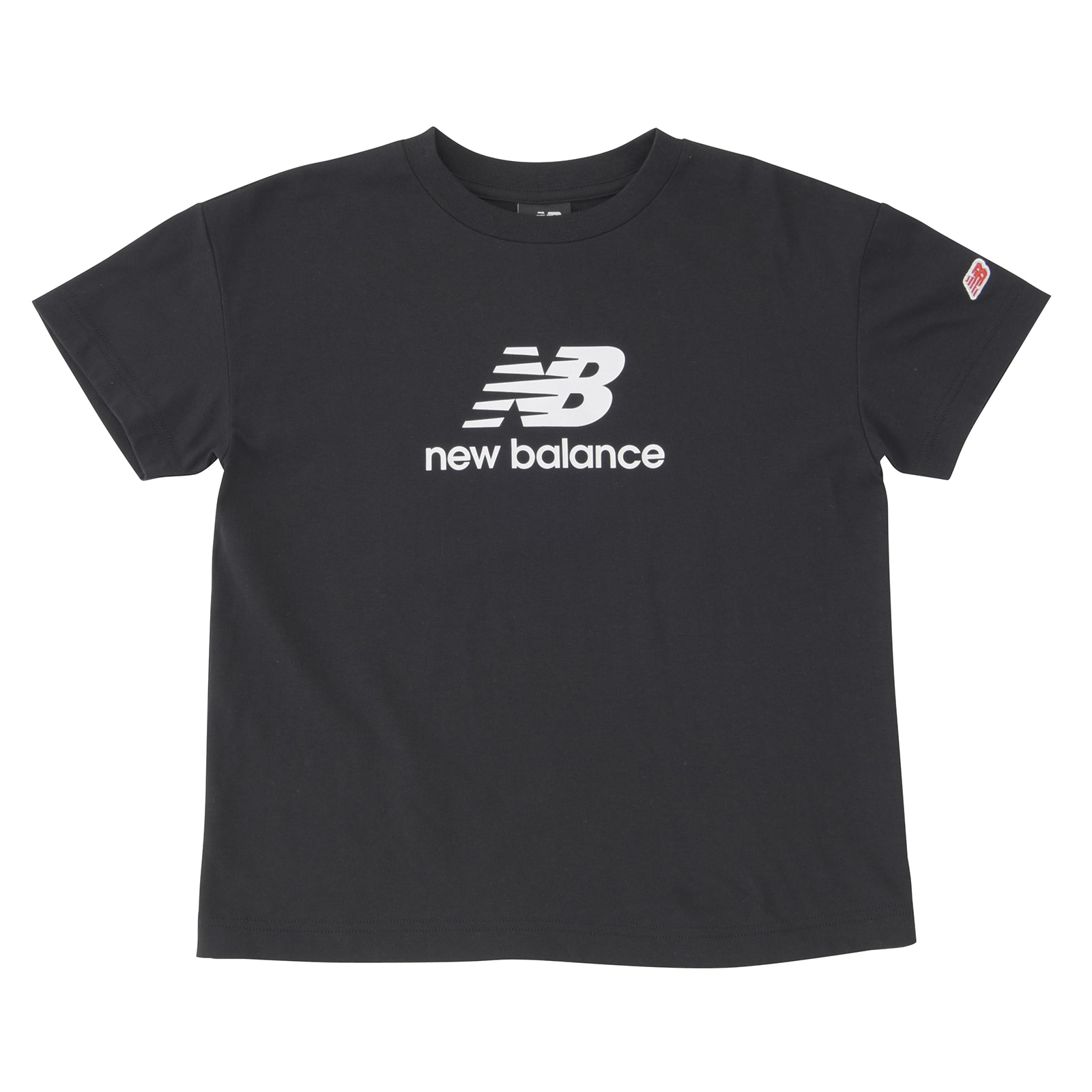 Moisture-wicking, quick-drying stacked logo short-sleeve T-shirt