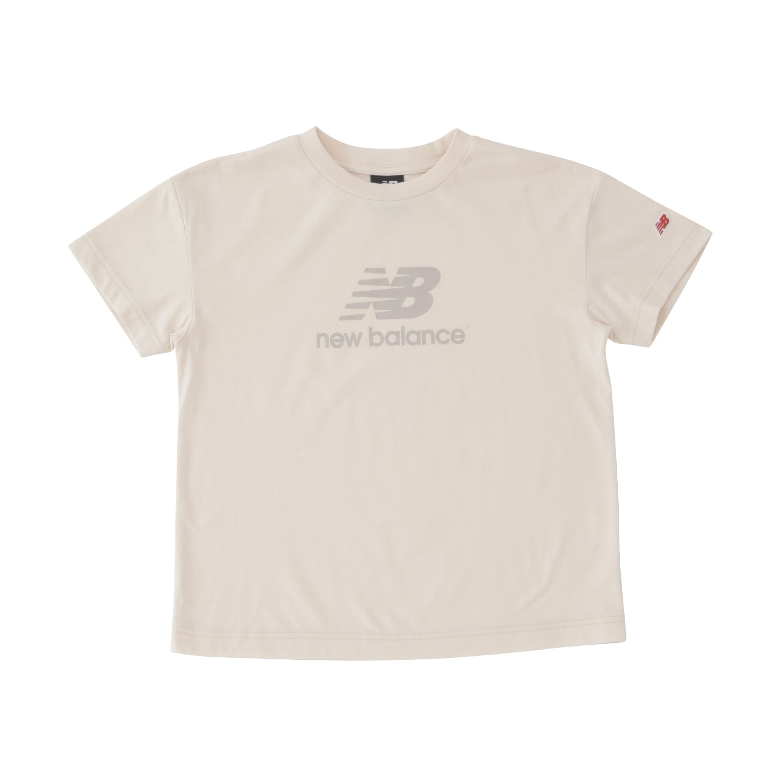 Moisture-wicking, quick-drying stacked logo short-sleeve T-shirt