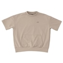 Moisture-wicking, quick-drying sweatshirt-style short-sleeve T-shirt