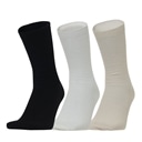 Ribbed mid-cuff 3P socks