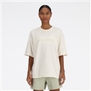 Shifted oversized short sleeve t-shirt